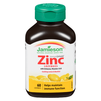 Jamieson Zinc Lozenges Soothing Lemon & Menthol 60 Lozenges