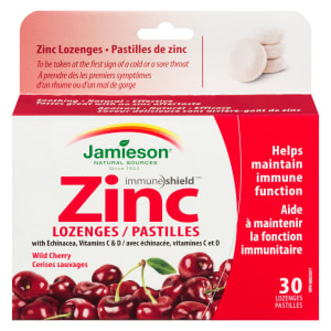 Jamieson Zinc Lozenges Wild Cherry 30 Lozenges