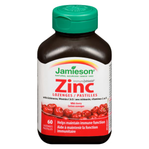 Jamieson Zinc Lozenges Wild Cherry 60 Lozenges