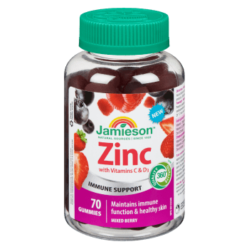 Jamieson Zinc Mixed Berry 70 Gummies