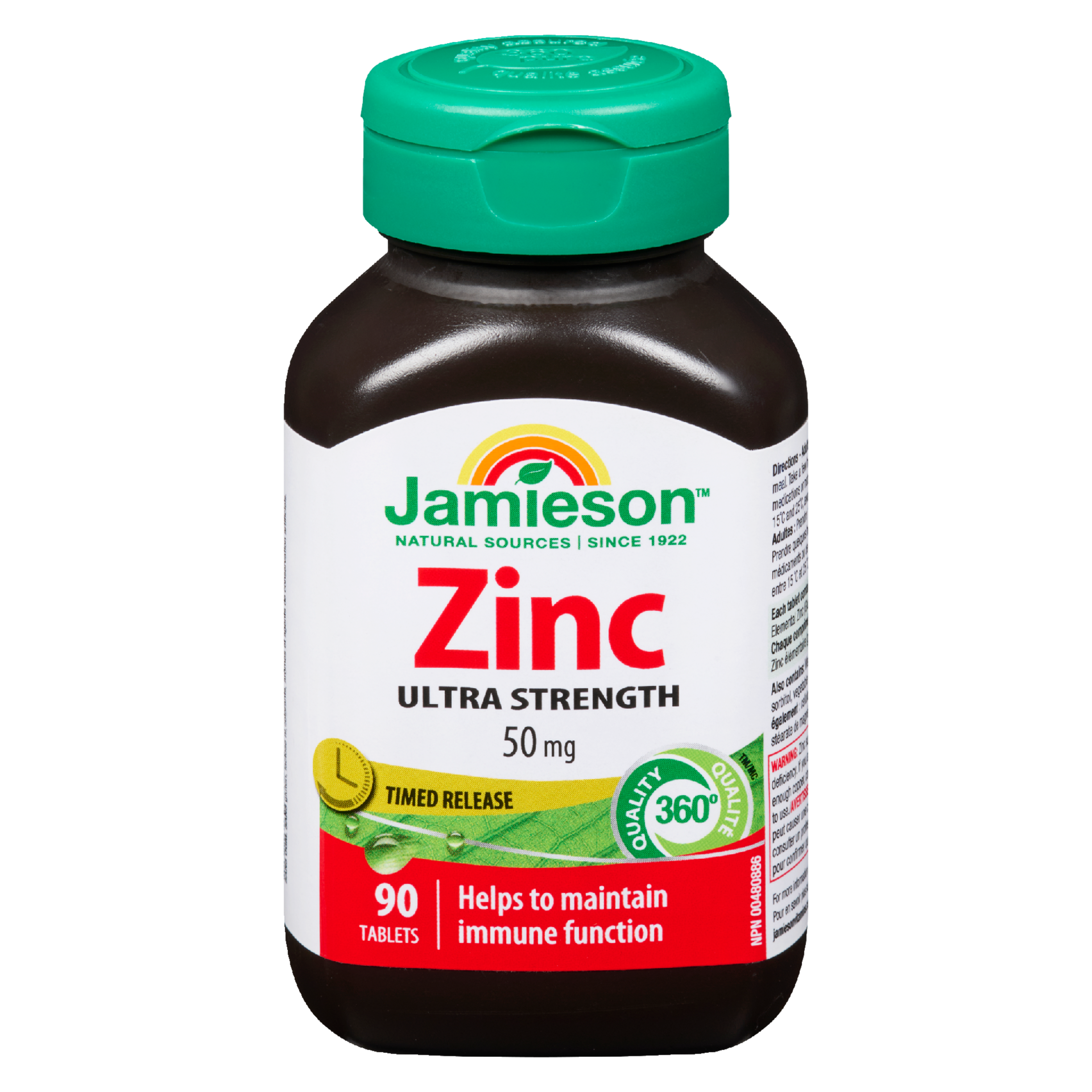 Jamieson Zinc Ultra Strength 50 mg 90 Tablets