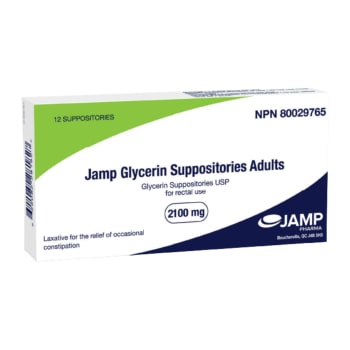 JAMP Glycerin Suppositories Adults 2100 mg 12 Suppositories