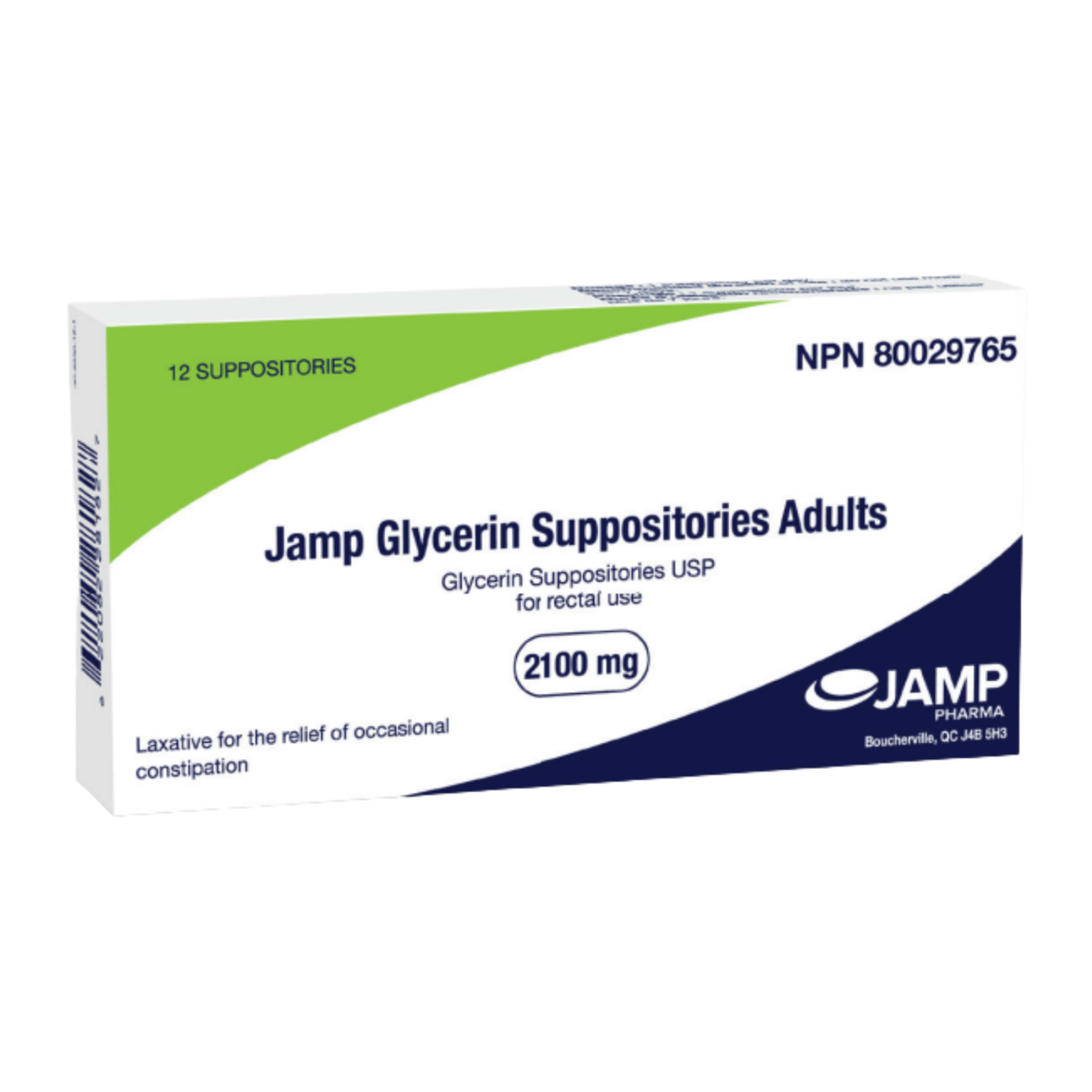 JAMP Glycerin Suppositories Adults 2100 mg 12 Suppositories