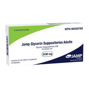 JAMP Glycerin Suppositories Adults 2100 mg 12 Suppositories