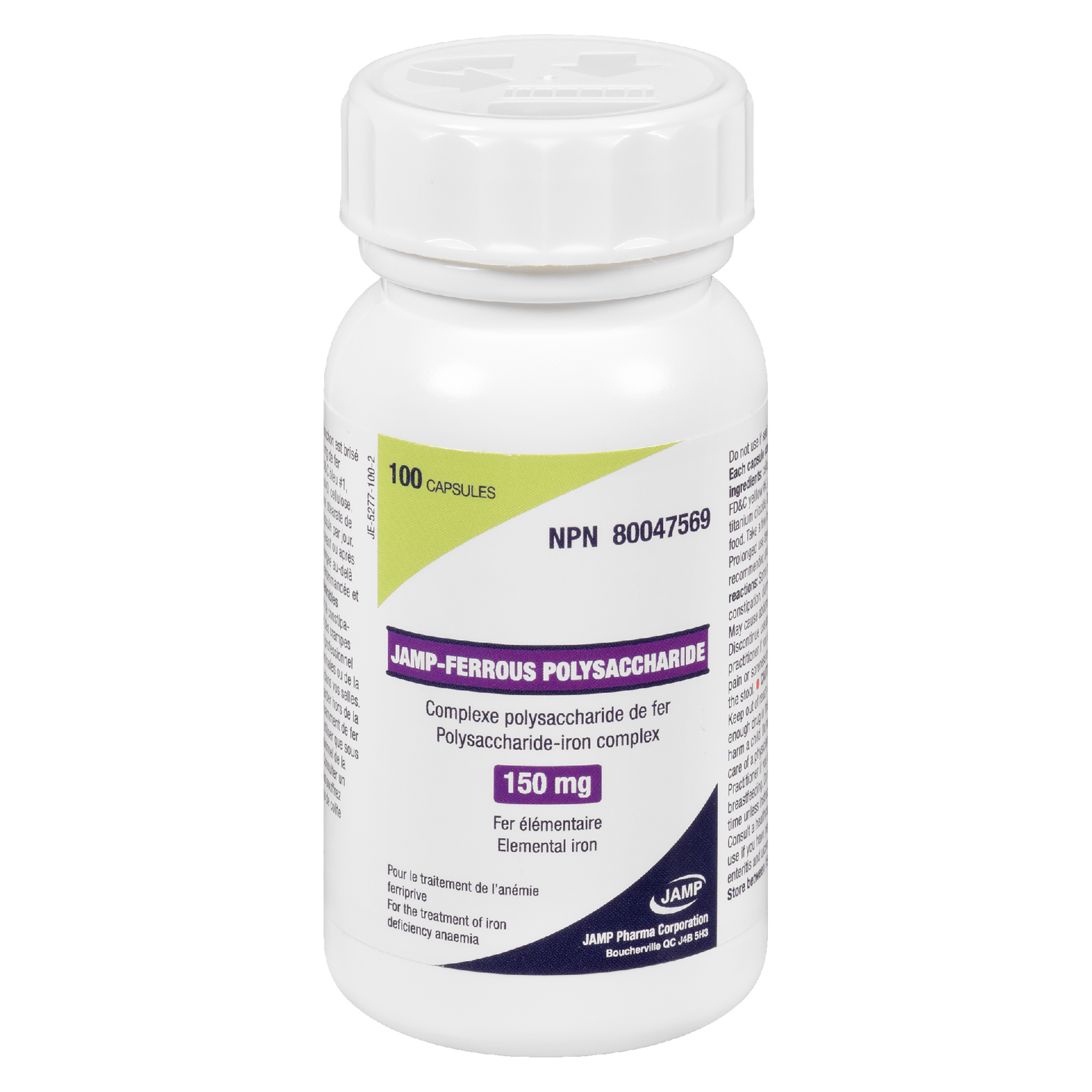 JAMP JAMP-Ferrous Polysaccharide Polysaccharide-Iron Complex 150 mg 100 Capsules