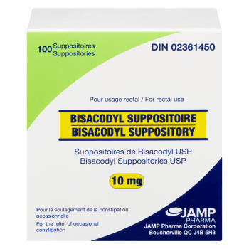 JAMP Pharma Bisacodyl Suppository 10 mg 100 Suppositories