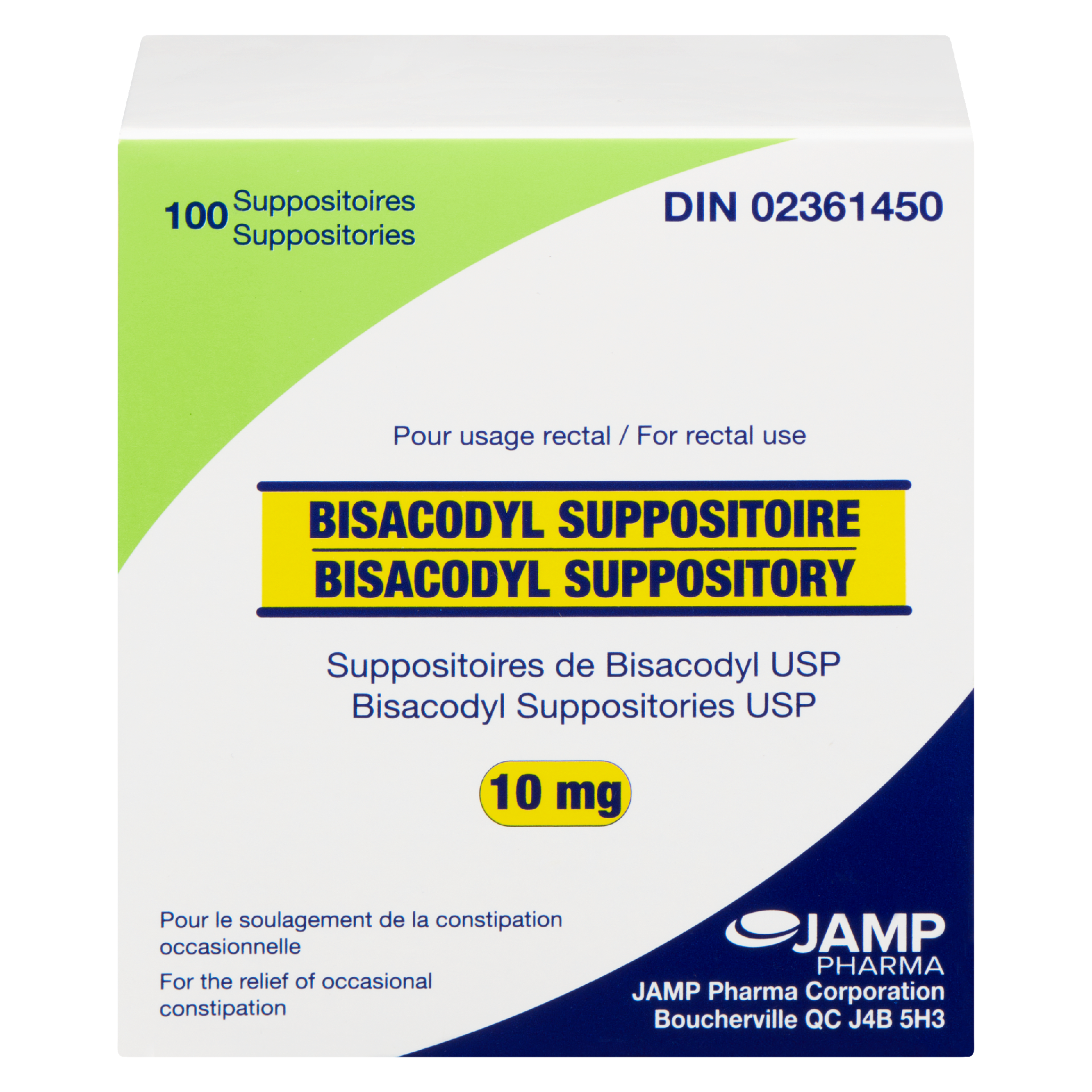 JAMP Pharma Bisacodyl Suppository 10 mg 100 Suppositories