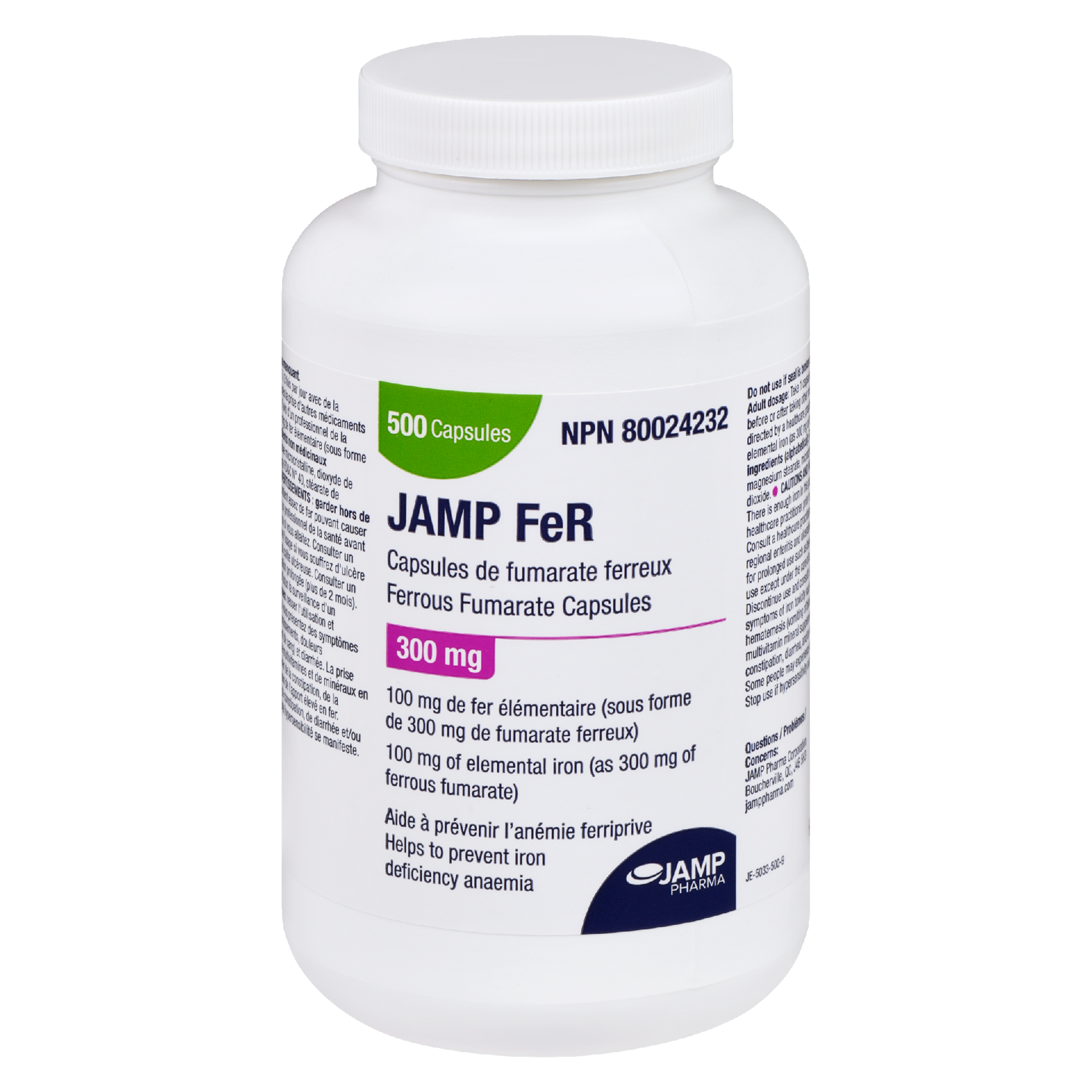 JAMP Pharma JAMP FeR 300 mg 500 Capsules