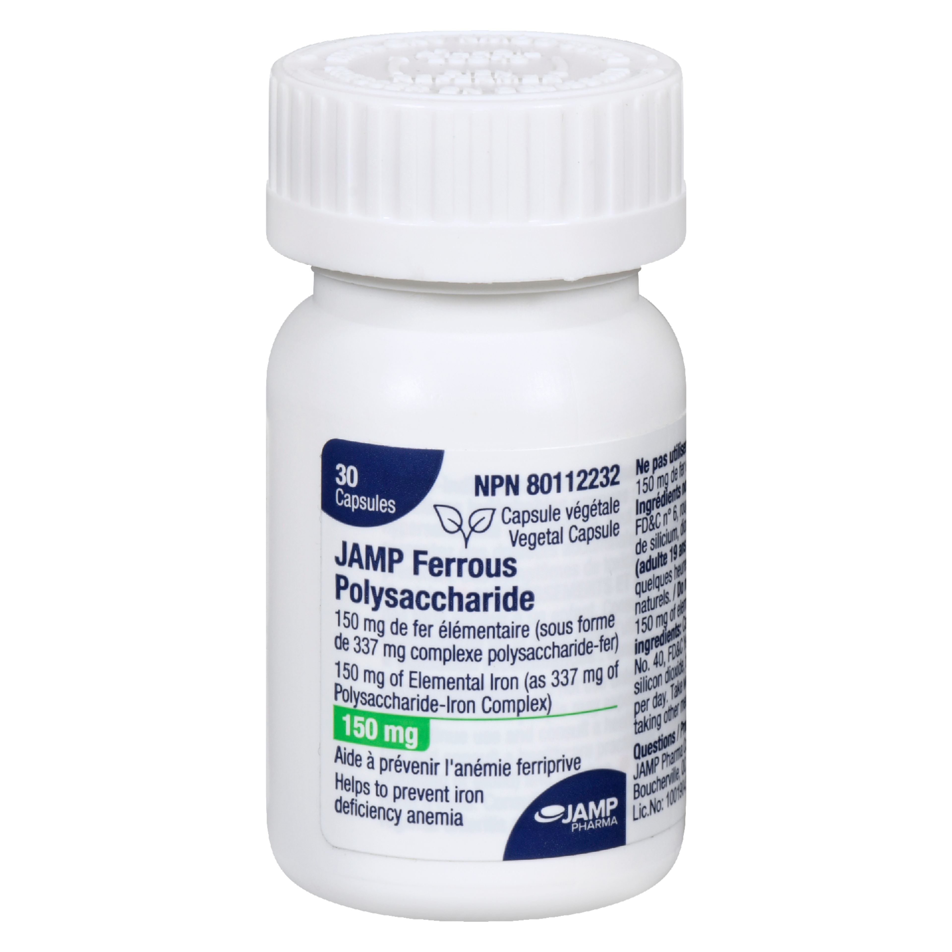 JAMP Pharma JAMP Ferrous Polysaccharide 150 mg 30 Capsules