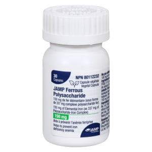 JAMP Pharma JAMP Ferrous Polysaccharide 150 mg 30 Capsules