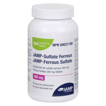 JAMP Pharma JAMP-Ferrous Sulfate 300 mg 1000 Tablets