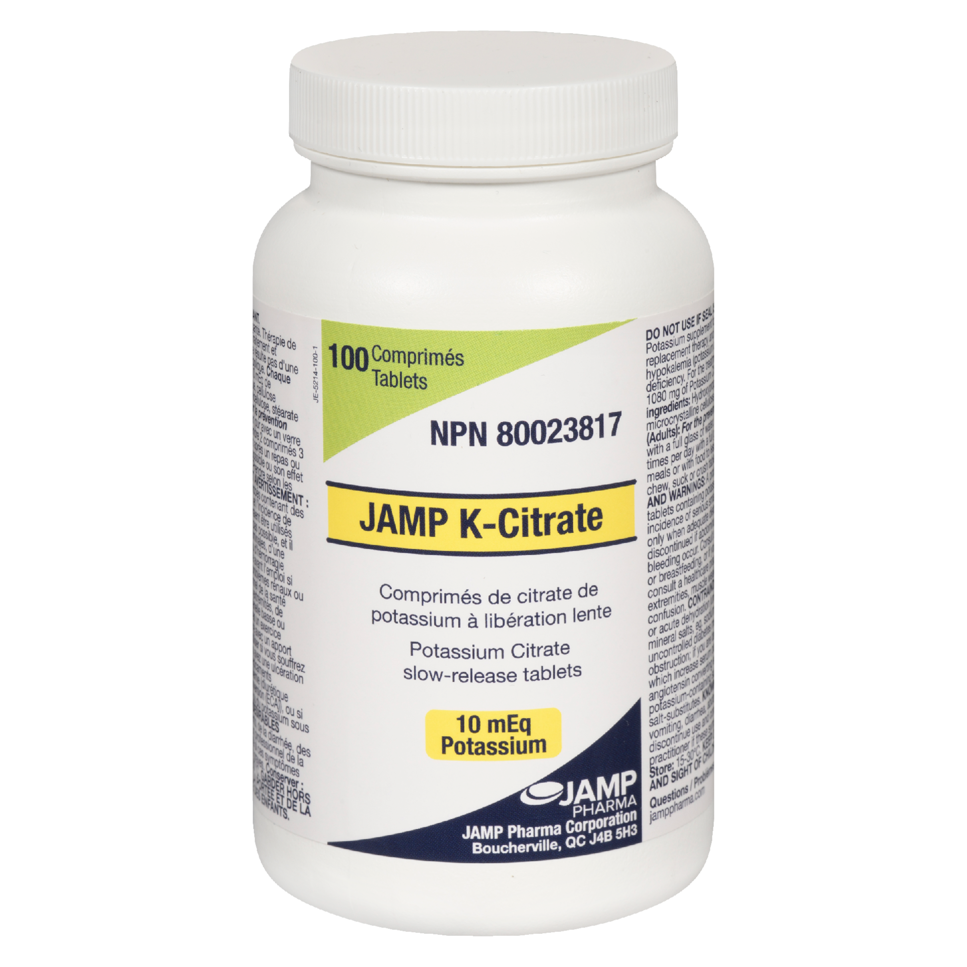 JAMP Pharma JAMP K-Citrate 10 mEq Potassium 100 Tablets