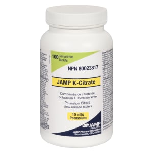 JAMP Pharma JAMP K-Citrate 10 mEq Potassium 100 Tablets