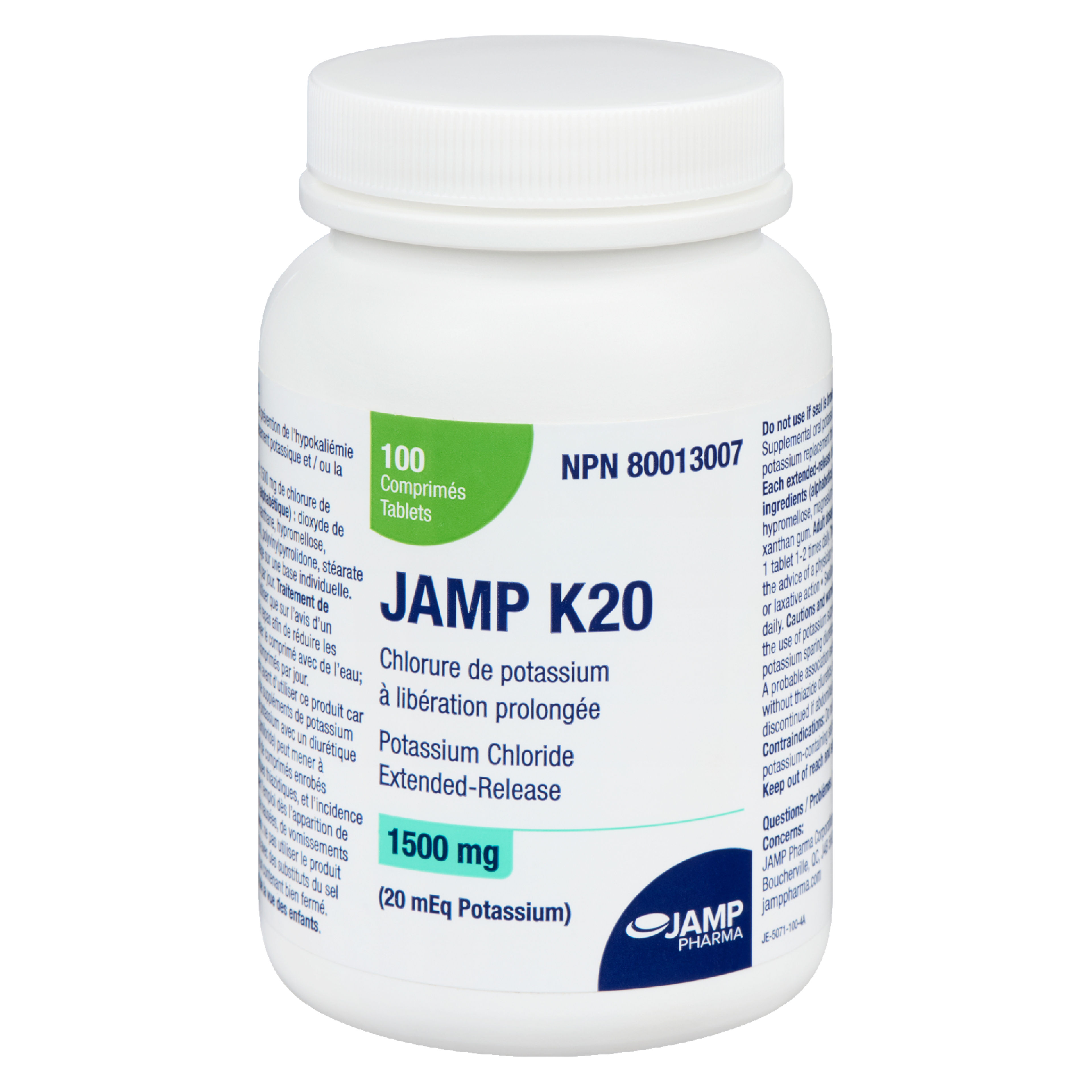 JAMP Pharma JAMP K20 1500 mg 100 Tablets