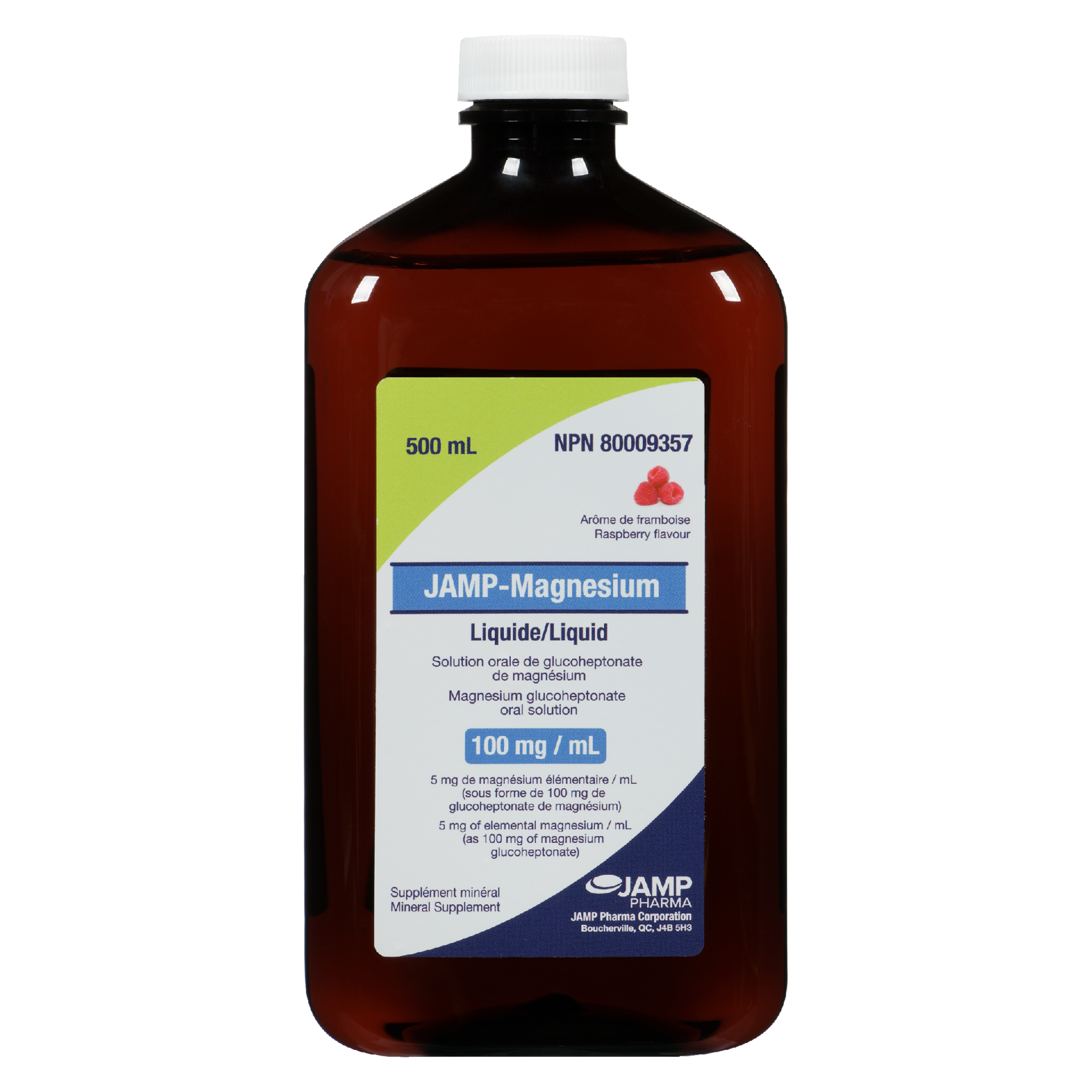JAMP Pharma JAMP-Magnesium Liquid Raspberry Flavour 500 ml