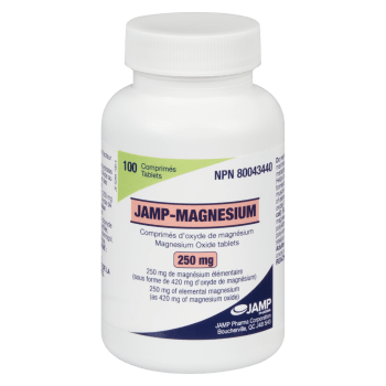 JAMP Pharma JAMP-Magnesium Oxide Tablets 250 mg 100 Tablets