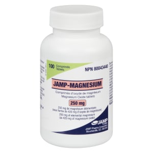 JAMP Pharma JAMP-Magnesium Oxide Tablets 250 mg 100 Tablets