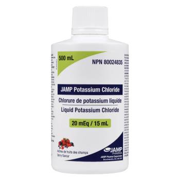 JAMP Pharma JAMP Potassium Chloride Berry Flavour 20 mEq / 15 ml 500 ml