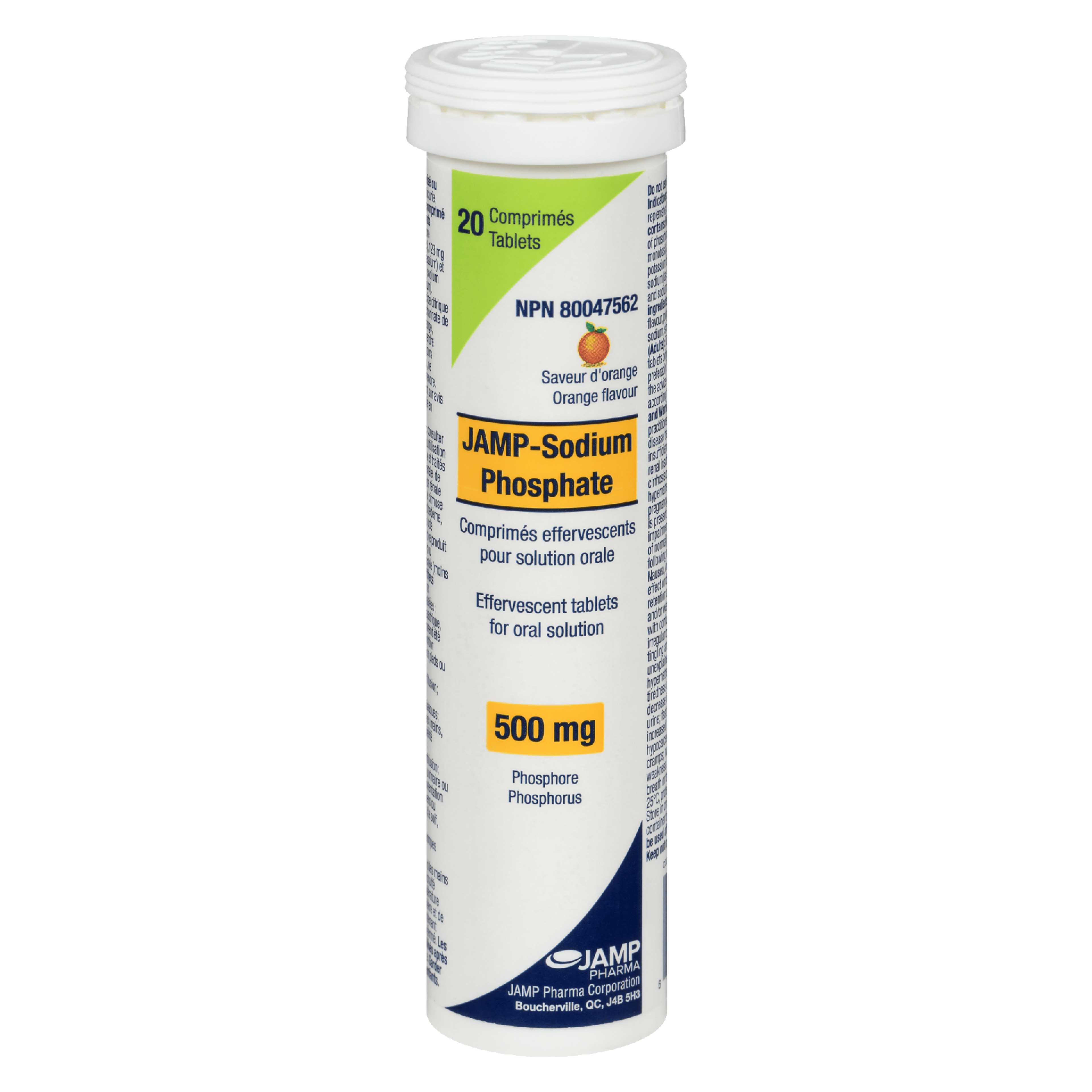 JAMP Pharma JAMP-Sodium Phosphate 500 mg Orange Flavour 20 Tablets