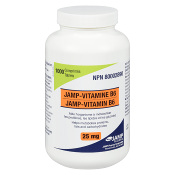 JAMP Pharma JAMP-Vitamin B6 25 mg 1000 Tablets