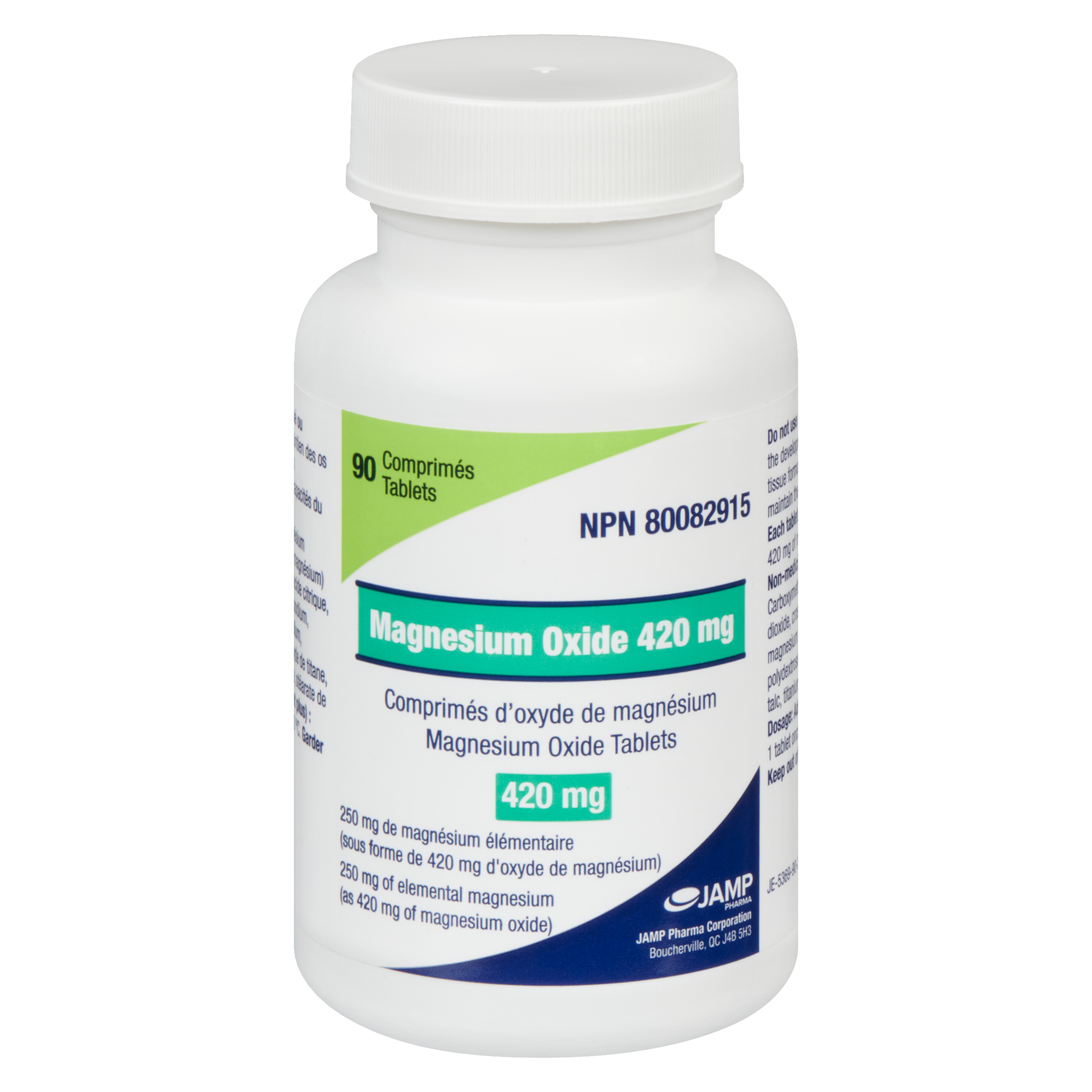 JAMP Pharma Magnesium Oxide 420 mg Magnesium Oxide Tablets 90 Tablets