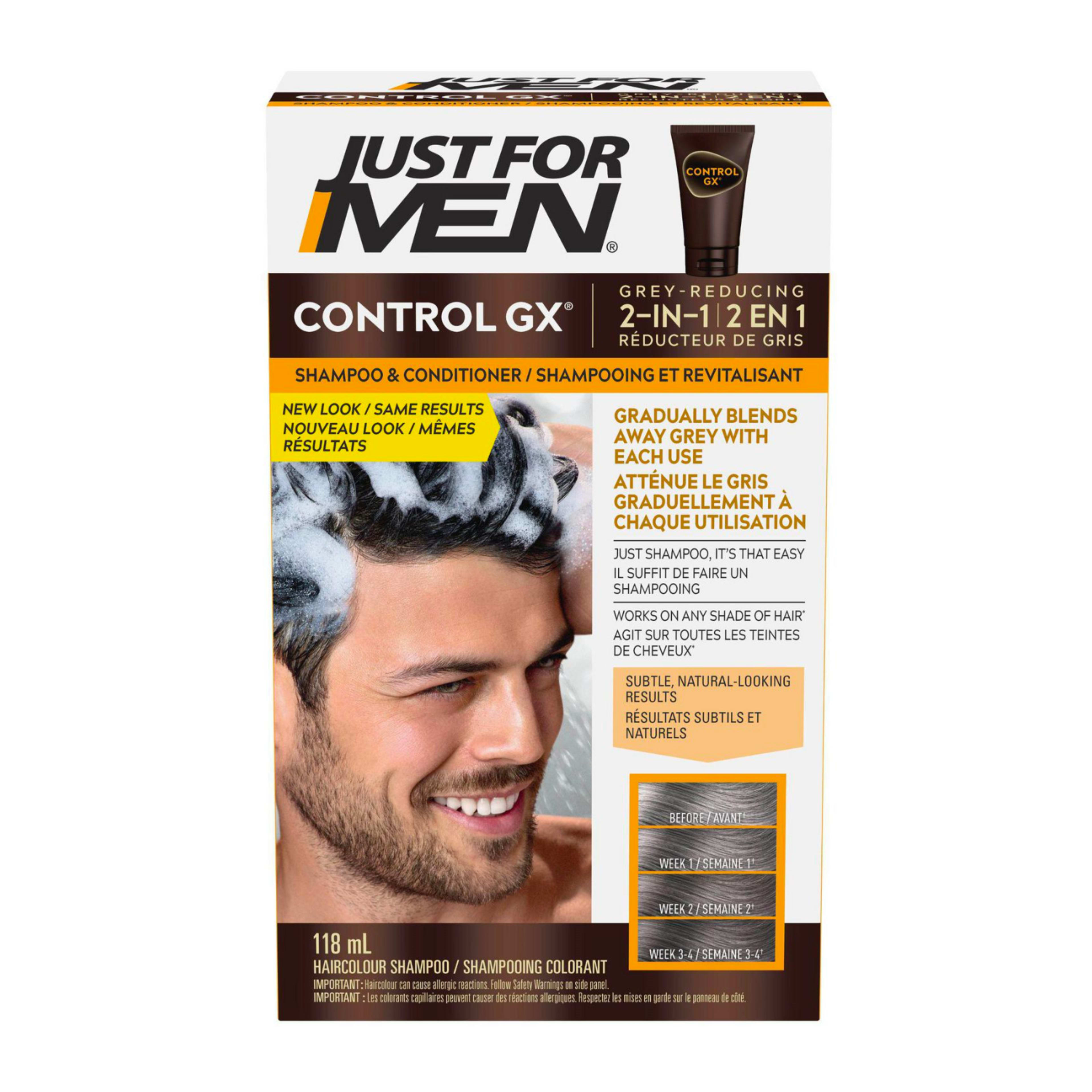 Just For Men Control GX Haircolour Shampoo Gradual Grey-Reducing Shampoo & Conditioner 118 ml