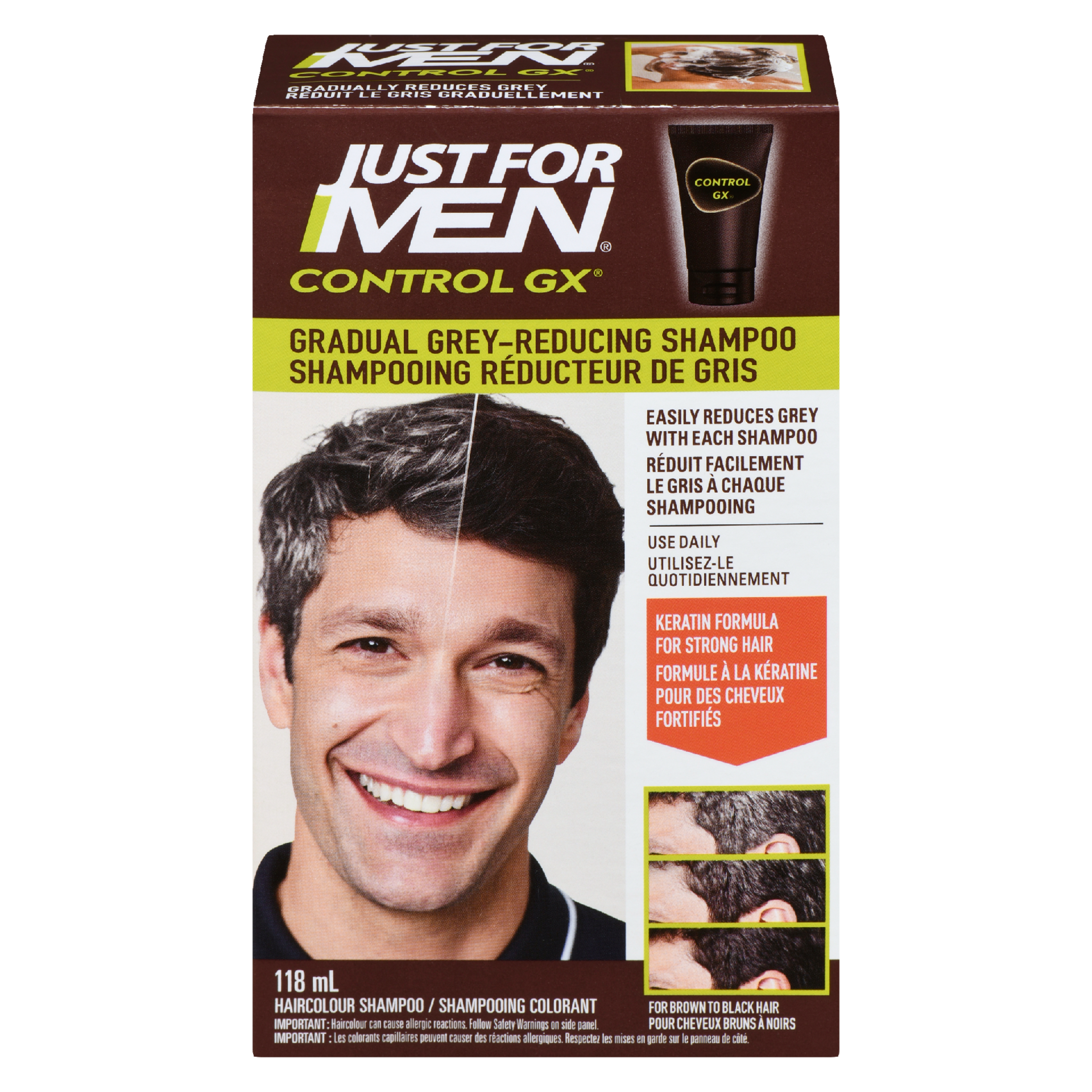 Just For Men Control GX Haircolour Shampoo Gradual Grey-Reducing Shampoo 118 ml