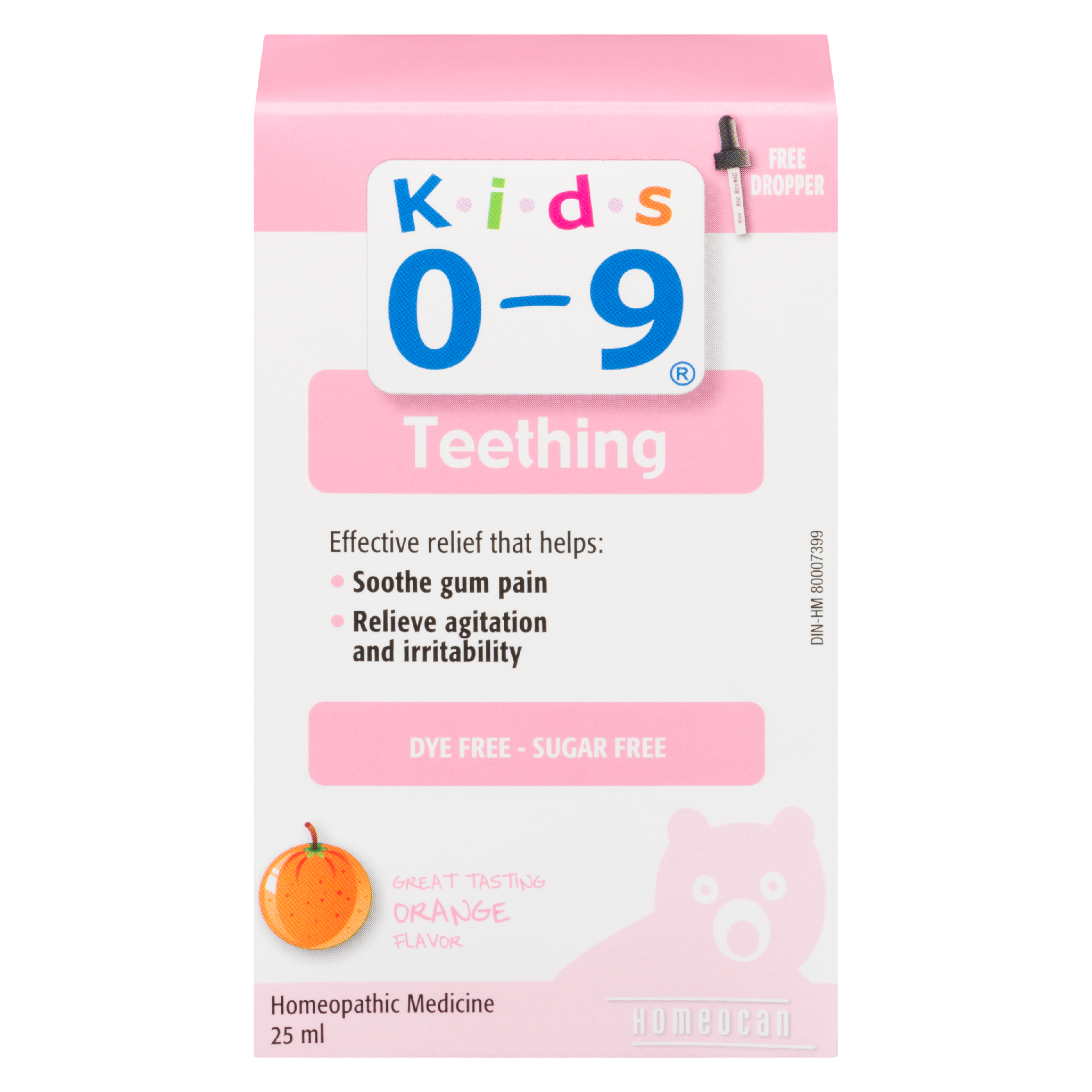 Kids 0-9 Homeopathic Medicine Teething Great Tasting Orange Flavor 25 ml