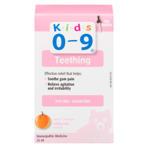 Kids 0-9 Homeopathic Medicine Teething Great Tasting Orange Flavor 25 ml