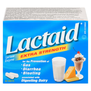 Lactaid Lactase Enzyme Extra Strength 80 Tablets