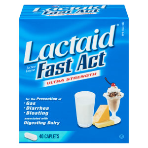 Lactaid Lactase Enzyme Fast Act Ultra Strength 40 Caplets
