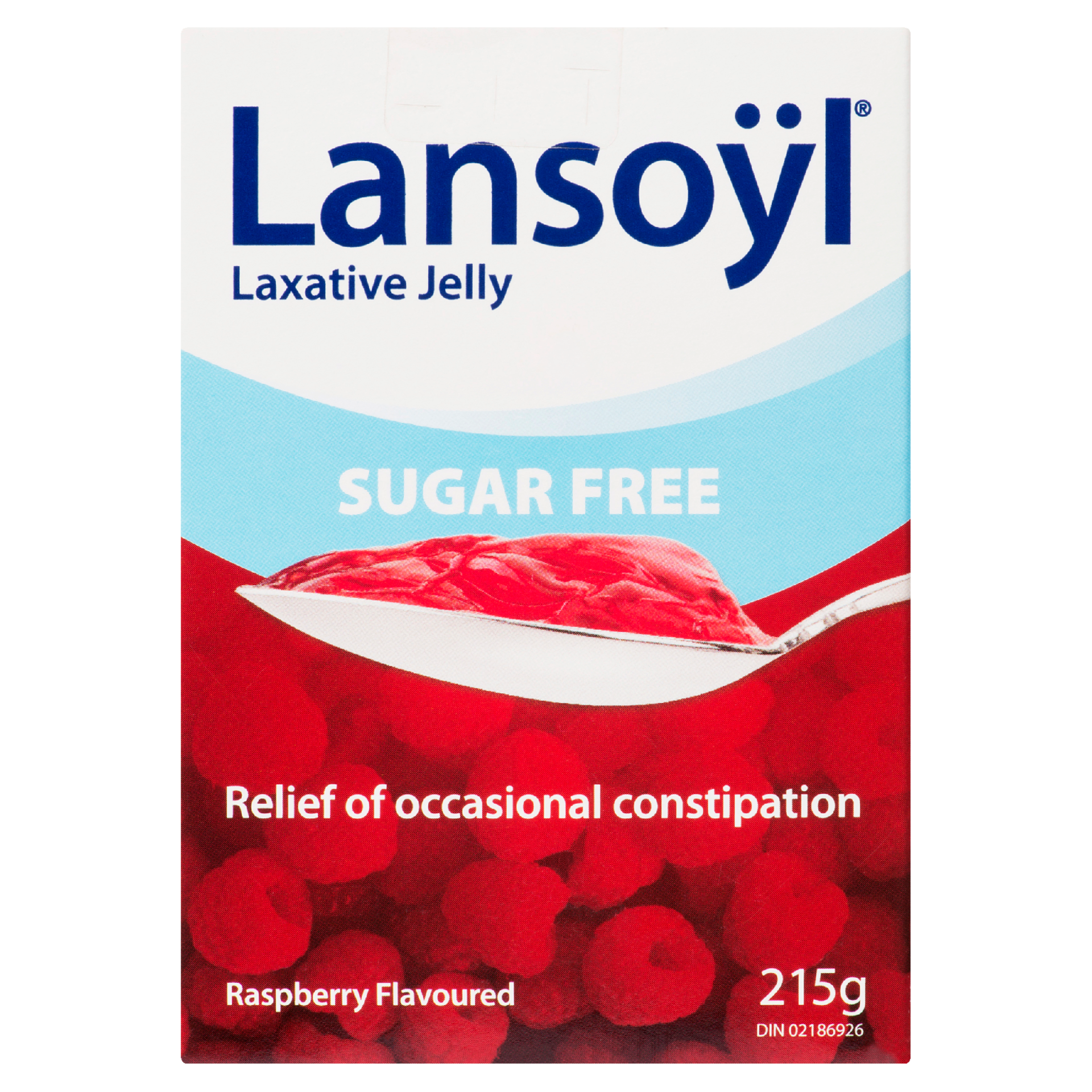 Lansoÿl Sugar Free Raspberry Flavoured Laxative Jelly 215 g