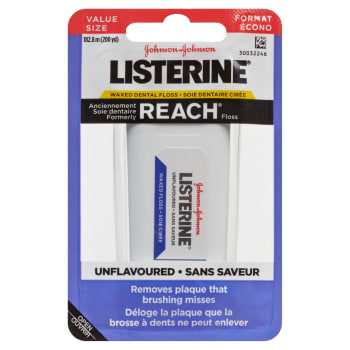 Listerine Reach Unflavoured Waxed Dental Floss Value Size 182.8 m