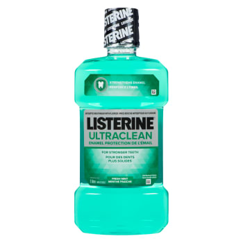 Listerine Ultraclean Enamel Protection Antiseptic Mouthwash with Fluoride Fresh Mint 1 L