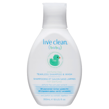Live Clean Baby Perfume Free Tearless Shampoo & Wash 300 ml