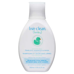 Live Clean Baby Perfume Free Tearless Shampoo & Wash 300 ml