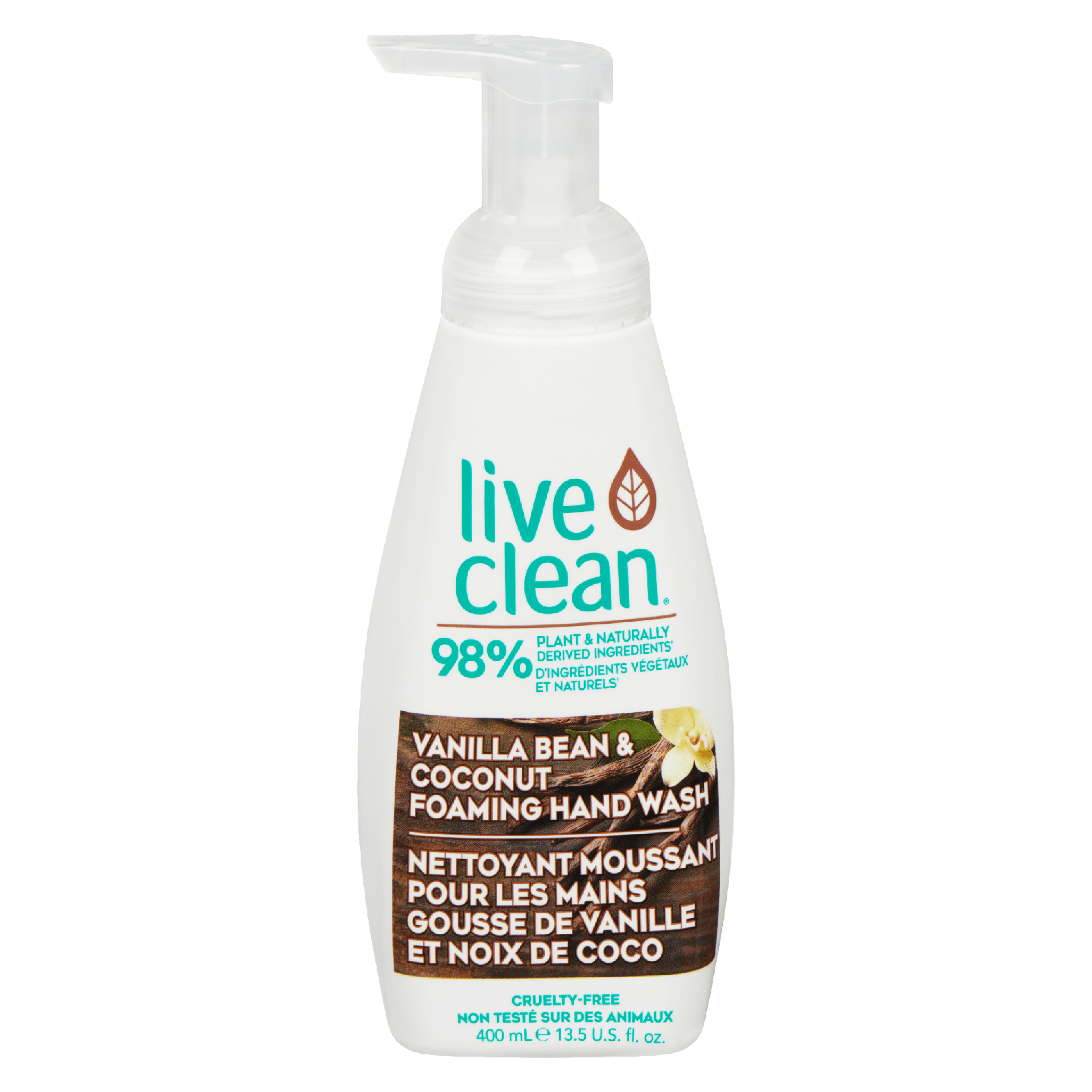 Live Clean Foaming Hand Wash Vanilla Bean & Coconut 400 ml