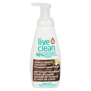 Live Clean Foaming Hand Wash Vanilla Bean & Coconut 400 ml