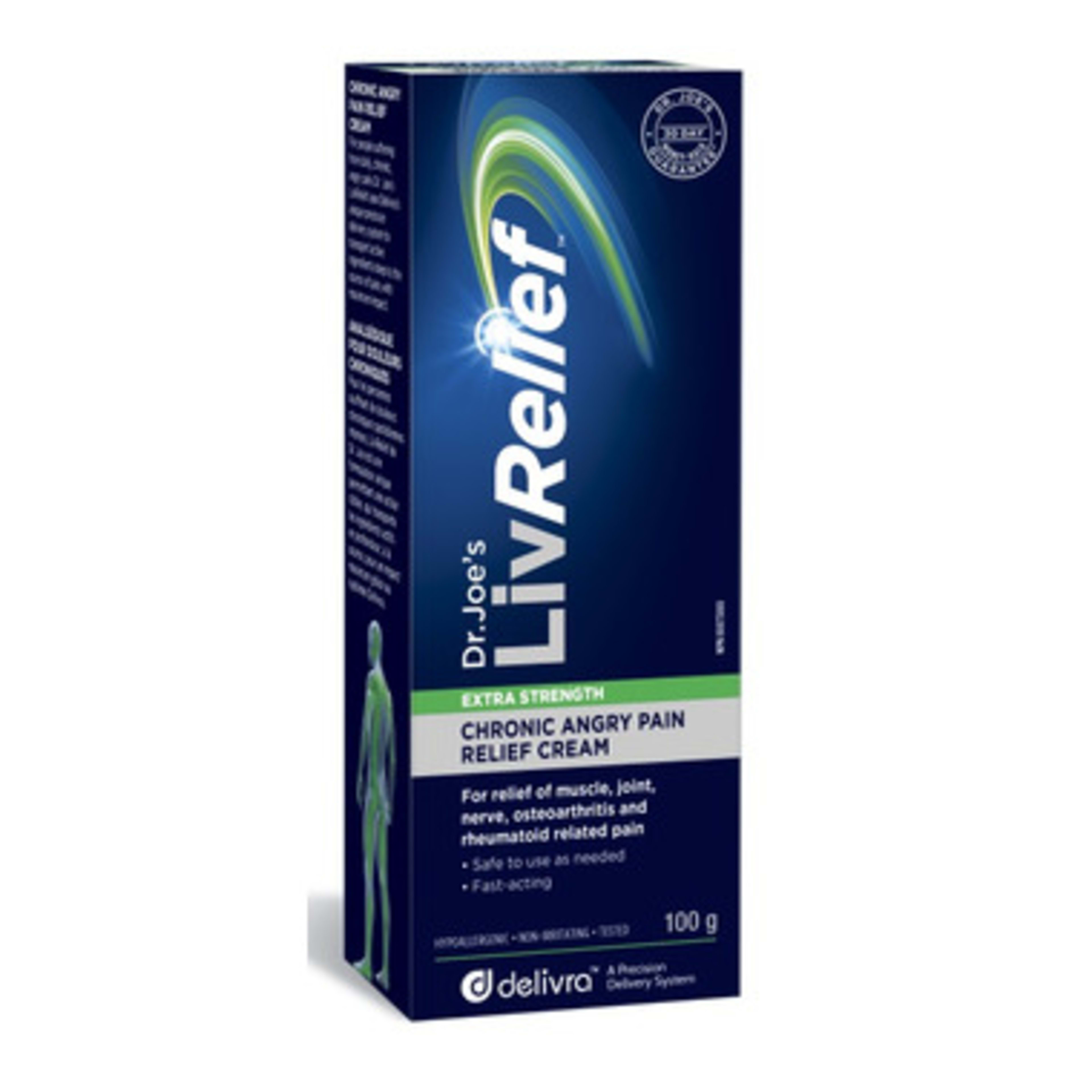 LivRelief Chronic Angry Pain Relief Cream Extra Strength 100 g