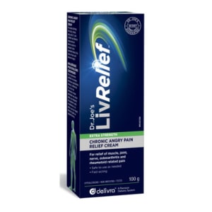 LivRelief Chronic Angry Pain Relief Cream Extra Strength 100 g