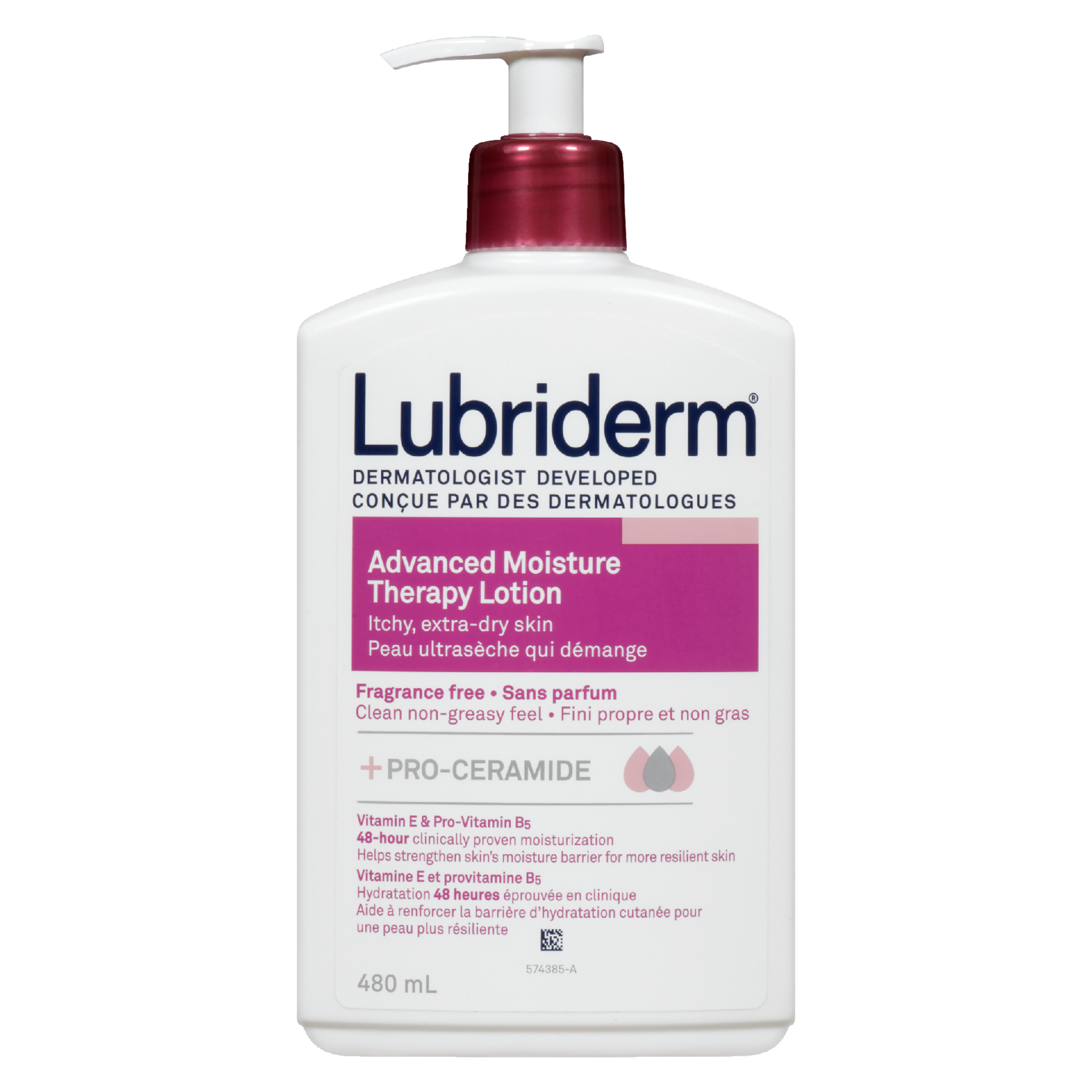 Lubriderm Advanced Moisture Therapy Lotion Fragrance Free 480 ml