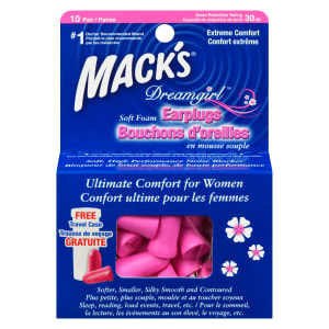 Mack's Dreamgirl Soft Foam Earplugs Extreme Comfort 10 Pair