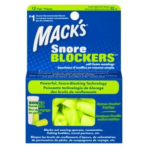 Mack's Snore Blockers Soft Foam Earplugs 12 Pair