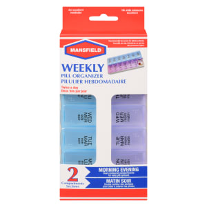 Mansfield Weekly Pill Organizer Twice a Day