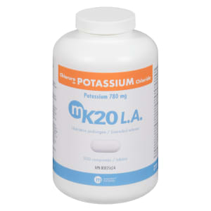 Mantra Pharma Potassium Chloride 780 mg K20 L.A. 500 Tablets