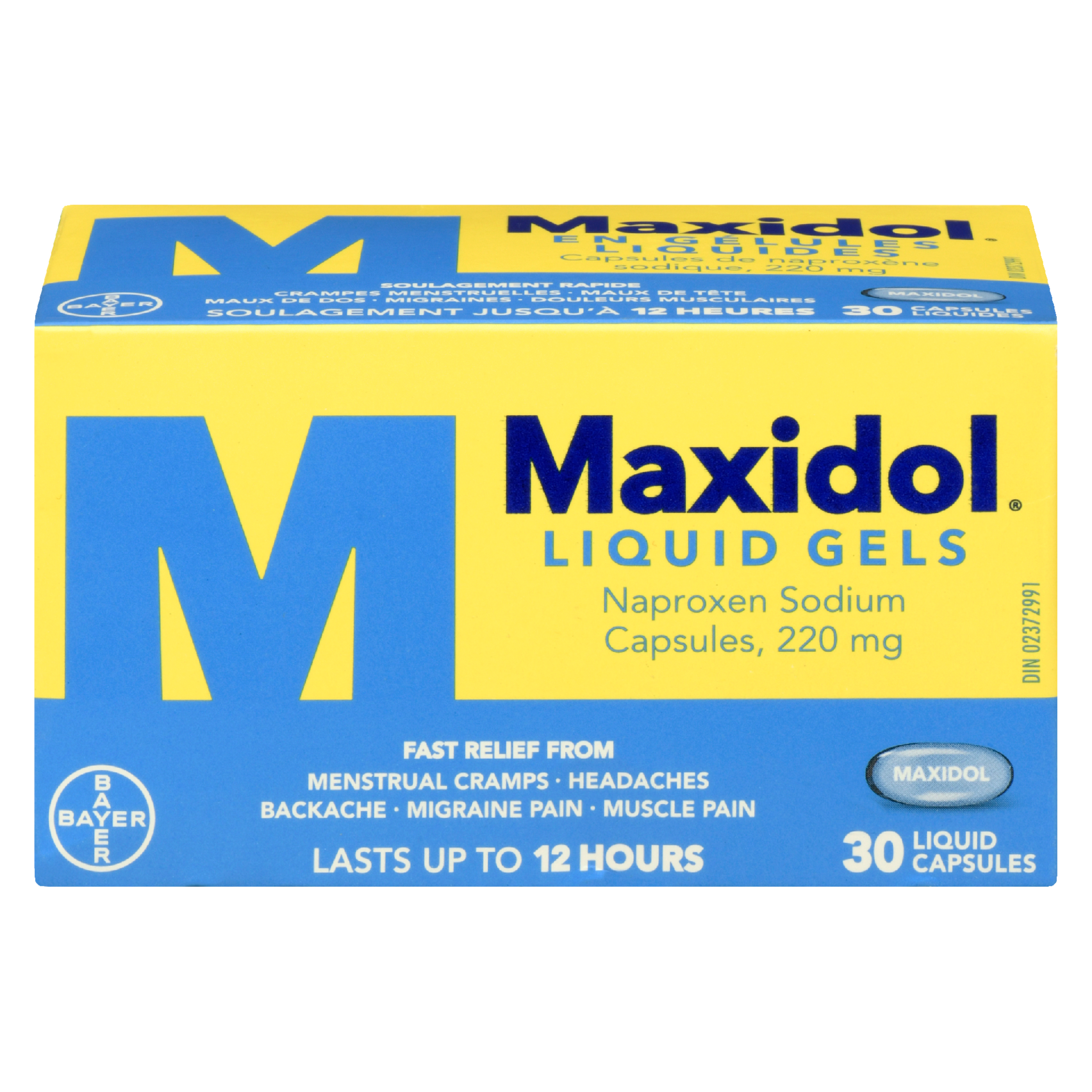 Maxidol Naproxen Sodium Capsules, 220 mg Liquid Gels 30 Liquid Capsules
