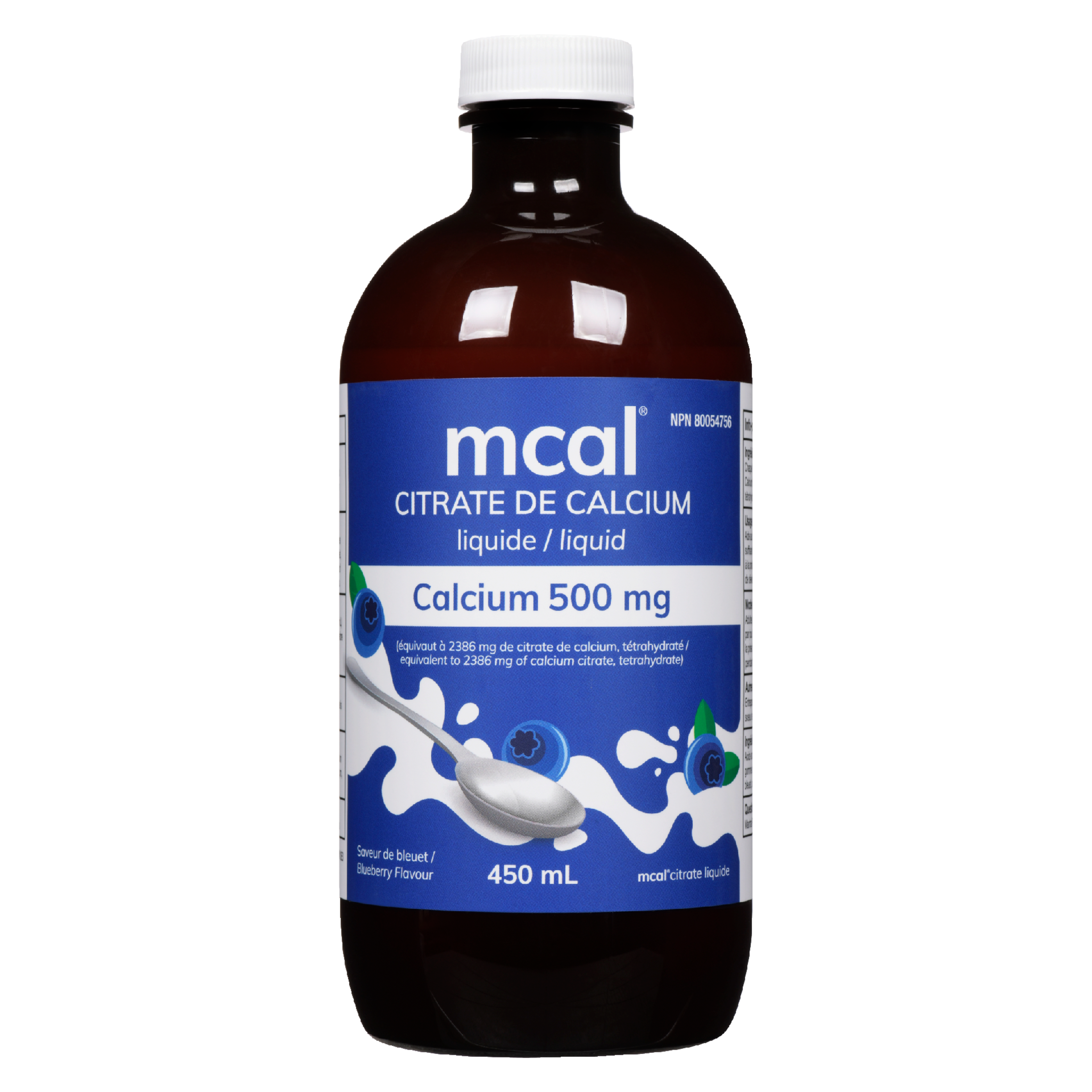 mcal Citrate de Calcium Liquid Blueberry Flavour 450 ml