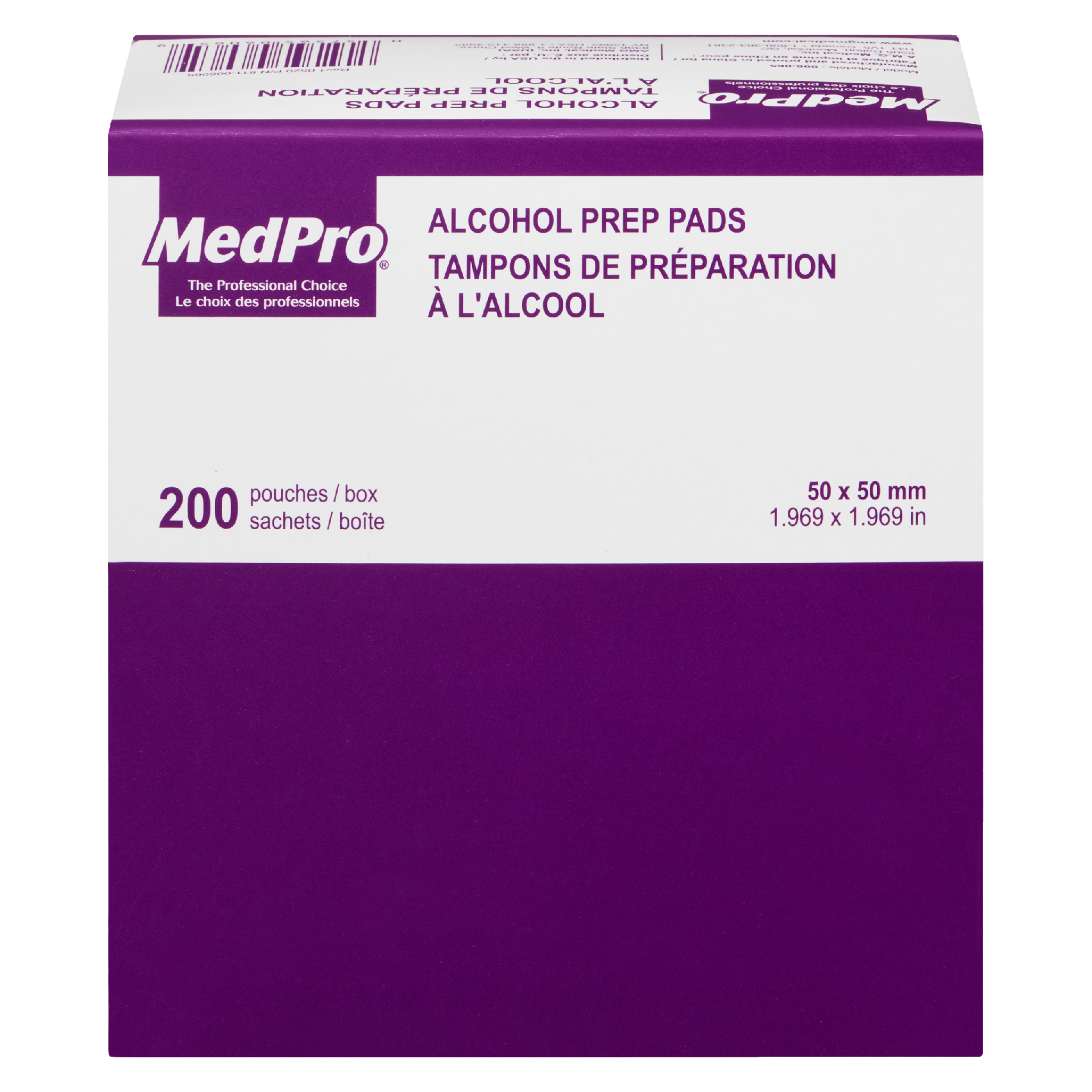MedPro Alcohol Prep Pads 200 Pouches / Box
