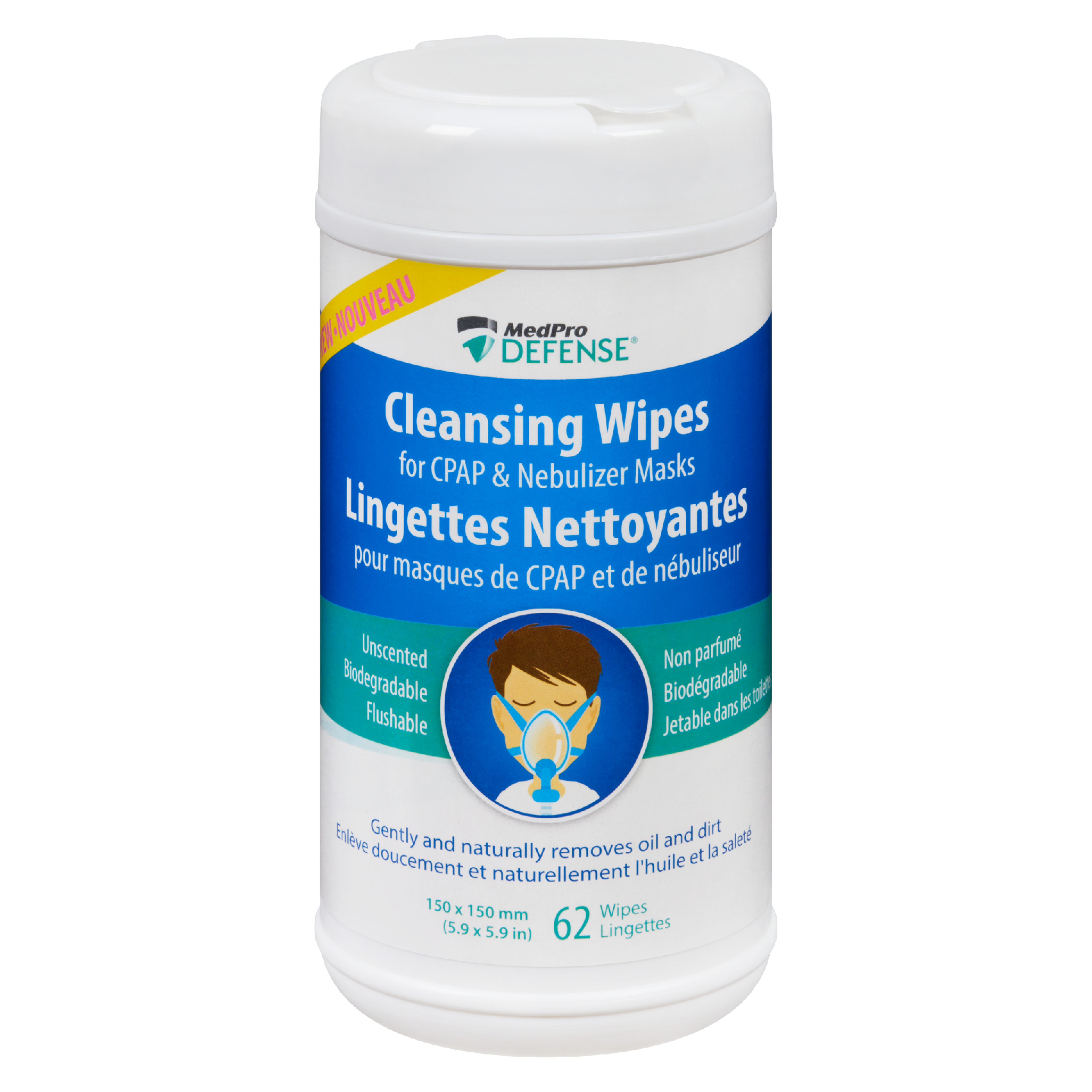MedPro Defense Cleansing Wipes 62 Wipes