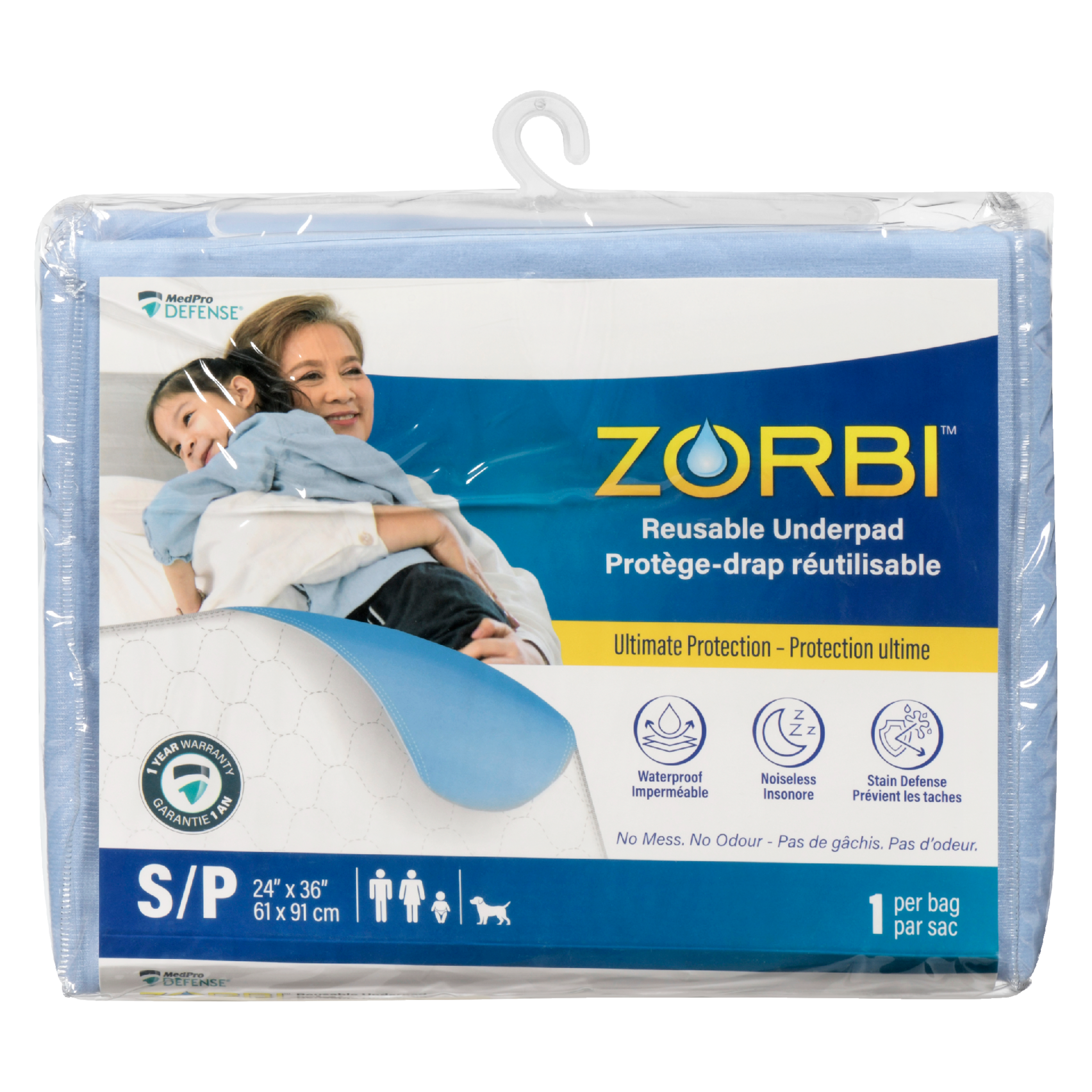 MedPro Defense Zorbi Reusable Underpad S 61 x 91 cm